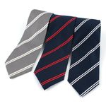 [MAESIO] KSK2524 100% Silk Striped Necktie 8cm 3Color _ Men's Ties Formal Business, Ties for Men, Prom Wedding Party, All Made in Korea